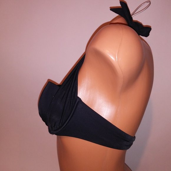 Victoria Secret Swim Bikini Top 34B Convertible Lightly Lined Solid Blac… - Picture 4 of 6